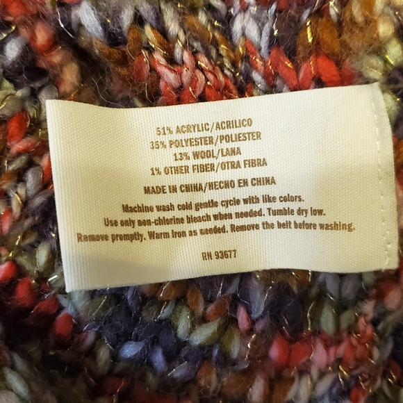 DECREE | Women's multi-color wool-blend cowl-neck tunic sweater. - Picture 5 of 5